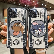 DF-105 Tom and Jerry TPU HD Glass Casing for iPhone 15 14 Plus Pro Max
