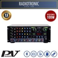 PV Audio 100W Mixer Amplifier AV906 - With Bluetooth, AUX, SD Card, USB, FM