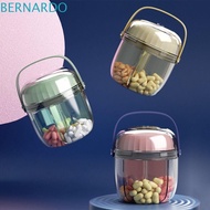 BERNARDO Medicine Packaging Box, Transparent 4 Grids 7 Day Pill Box, Pill Organizer Medicine Box Portable Moisture-proof Weekly Travel Medicine Organizer Pill Box