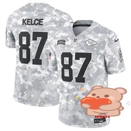 Men's 2024-25 NFL Kansas City Chiefs Travis Kelce Arctic Camo Limited American Football Jersey