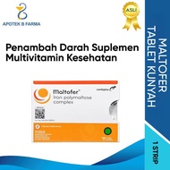 Maltofer tablet kunyah strip isi 6 tablet / Vitamin zat besi / vitamin untuk anemia / vitamin ibu ha