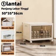 Roda 360° Lemari plastik susun ‖Pintu magnet Mainan Storage box ‖ Serbaguna rumah Lemari pakaian ‖ M