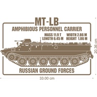MT-LB Amphibious Armored Personnel Carrier (Cutting Sticker/ Sticker Decal)