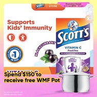 [3 Pack] SCOTT'S Vitamin C Pastilles Supplement for Children, Support Immunity, Healthy Skin & Gums,