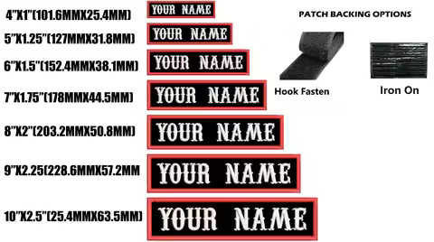 1Pcs Custom Name Patch, Personalized Rocker Rider Motorcycle Biker Patches Tactical Vest Jacket Appl