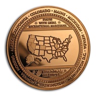 Ahead Curve 1 oz .999 Fine Cu Copper Round Coin (Made in United States) 1oz