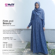 Eb - MUTIF | Cizeta Dark Blue XXL | Muslimah Dress - Levis Gamis