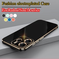 Phone Camera Protective Soft TPU Case for Redmi Note14 Note 14 Pro+ Plus 4G 5G Fashion Glossy Platin