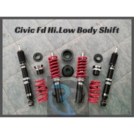 D2 Adjustable Hi low Bodyshift Honda Civic FD/Civic FB/Civic FC/Civic ES 1.7-2.0/CRZ/Civic SO4/Civic