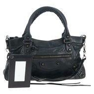 Balenciaga The First 手提包 皮革 2way 黑色 103208 正品 am12679V