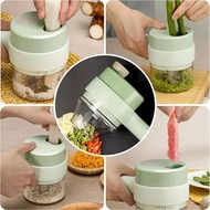 Multifunctional Chopper Portable Rechargeable Quick Vegetable Slicing Nut Grinding Garlic Pressing