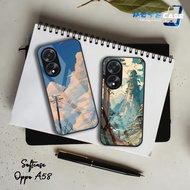 HP MV775 Softcase Glass Glitter Oppo A58 - Oppo A58 Silicone Case - Casing Latest Oppo A58hp