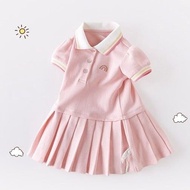 New Style Summer Baby Girl Dress Baby Girl Sports Style Children's Polo V Neck Baby Girl Dress