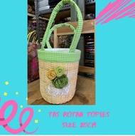tas rotan bulat anyaman jinjing jogja murah