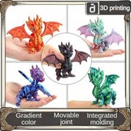 1pc 2.76in (7cm) Chinese Dragon 3D Printed With Movable Joints - Vivid Realistic Scaled Details, Ran