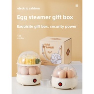 Multifunctional Mini Electric Egg Steamer Cooker - Auto Shut-Off, Dry Burn Protection, 7 Eggs Capaci