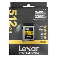 Lexar 512GB Professional GOLD CFexpress 4.0 Type B Card (3600MB/s), LCXEXP4512G