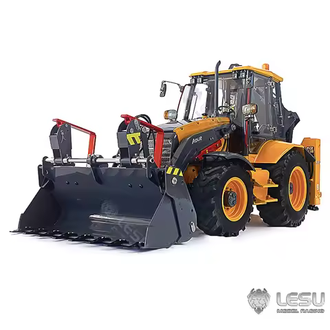 Toys LESU 1/14 Metal Aoue BL71 Backhoe Loader Remoted Construction Vehicles RC Cars Flysky Paladin P