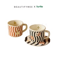 [ BEAUTIFYMEE x TURTLE ] Retro Bunny/ Puppy Ceramic Mug Coffee Cup Daily Mugs 400ml