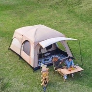 Camping Tent 2 Rooms 3 Rooms for 4-12 People 2 Spacious Layers Windproof and Insect Resistant