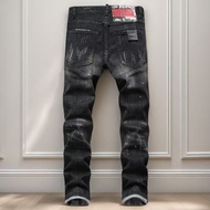 DSQUARED2 Washable Knife Cut Ink Splash Jeans