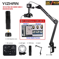 YIZHAN Electron Digital Microscope 4K Ultra HD Microscope Camera HDMI USB-C Imx678 Sensor For Solder