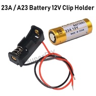 23A / A23 27a Battery 12V Clip Holder Box Case Black Alkaline 12V 23A UM-5 Battery PCB Pin / with Wi