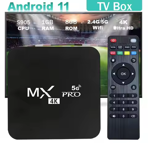 MX Pro TV Box Upgraded Android 11 4G 5G Dual-WIFI 4K HD H.265 3D Video Media Player Home Theater For