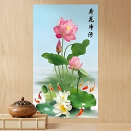 Yabijojojo Lotus Purity & Impurity Chart Stier Eco Material Waterproof Decal for Shopping Mall Publi