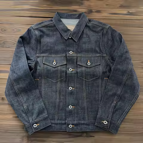 Red Tornado 16oz Selvedge Denim Trucker Jacket Rugged Style Mens Selvage Jean Outerwear
