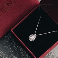 Vion S925 Necklace 15394 simple elegant crystal zirconia women's Necklace / silver 925 silver Neckla