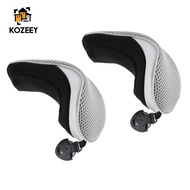[KOZEEY] 2x Golf Hybrid UT Club Head Cover Headcover Case Tag 2, 3, 4, 5, 7, X Gray