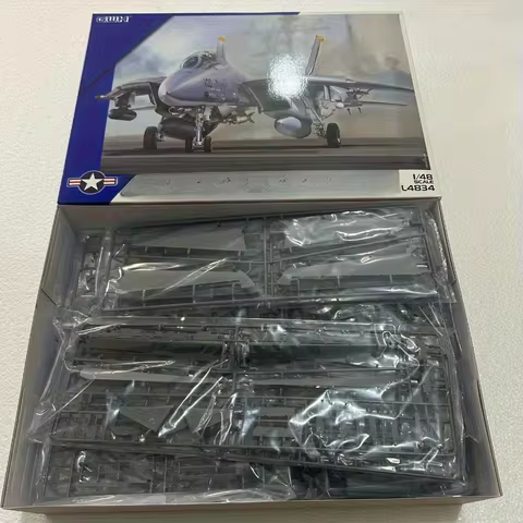 Assemble Attack Aircraft Scale Model Kit L4834 F-14D Tomcat carrier fighter 1:48 By Great Wall Hobby