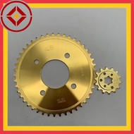 1PCS 415 EXTREME SPROCKET SYM VF3I AJI RACING 14T 15T 46T 47T 48T 49T CHROME GOLD SYM VF3I 185 VF3 FULL PENUH 4 LUBANG