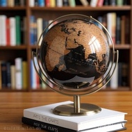 720° Rotating 32cm Large HD standard Globe Vintage balck globe  Nordic Entry Lux Ornaments Retro Ear