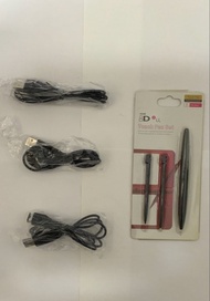 全新配件NDS，2DS，3DS，GBASP (充電線＆觸控筆套裝及充電線）