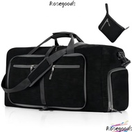 ROSEGOODS Travel Bag, Foldable Waterproof Gym Bag, Durable Thicken Bottom 65L Expandable Duffle Bag 