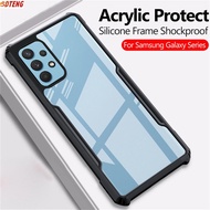 Casing hp Shockproof Clear Phone SoftCase for Samsung Galaxy A32 A52 A72 A02 F62 M62 A12 A02S M51 A11 A31S A51 A71 Case Kessing Anti-Fall Transparent Acrylic Back Cover