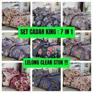 KING SIZE Set Cadar / Bedsheet 7 in 1 with Comforter / Selimut