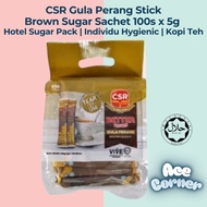 CSR Brown Sugar Sachet 5g x 100s | Gula Perang Pek | Hotel Pack | Coffee Tea Sugar Stick