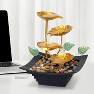 [Kesoto1] 4 Tier Tabletop Water Fountain for Desktop Patio Tabletop Feng Shui Ornament
