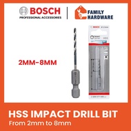 BOSCH 2mm-8mm HSS Impact Drill Bit Impact Control Twist Drill Bit Metal Drill Bit