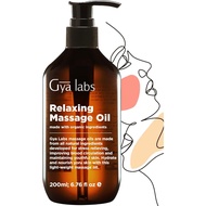 Gya Labs Relaxing Sensual Massage Oil  - Ylang Ylang, Rose Geranium and Organic Argan Infused Body O