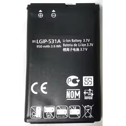 3.7V 950mAh High Quality LGIP-531A Battery For LG 320G VN170 GB100 GB101 GB106 GB110 GB125 GM205 GS1