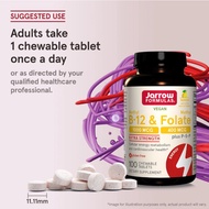 Jarrow Formulas, Vegan Methyl B-12 & Methyl Folate + P-5-P, Lemon, 100 Chewable Tablets