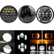 5.75" 5 3/4 inch LED Motorcycle Headlight Black For Harley Sportster 1200 XL1200L Custom XL1200C 883