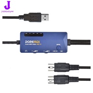 【Huang Li Electronics】 -10 USB Audio MIDI Cable Converter Dual Function Sound Card and MIDI Interfac