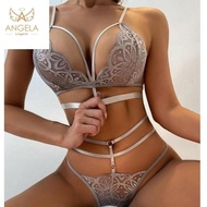 Angela Sp44 Dress Sexy Lingerie Setelan Celana Dalam G String Seamless Baju Tidur Piyama Pakaian Dal