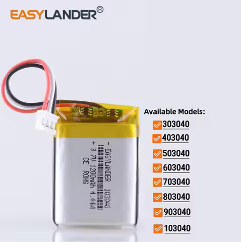 PH2.0 3Pin 3.7V 303040 403040 503040 603040 703040 803040 903040 103040 Rechargeable Lithium Li-ion 
