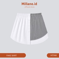 MILLANO Fake Skirt with Striped Combination Model Korean Style Ektender Skirt/ Skirt/ with Additiona
